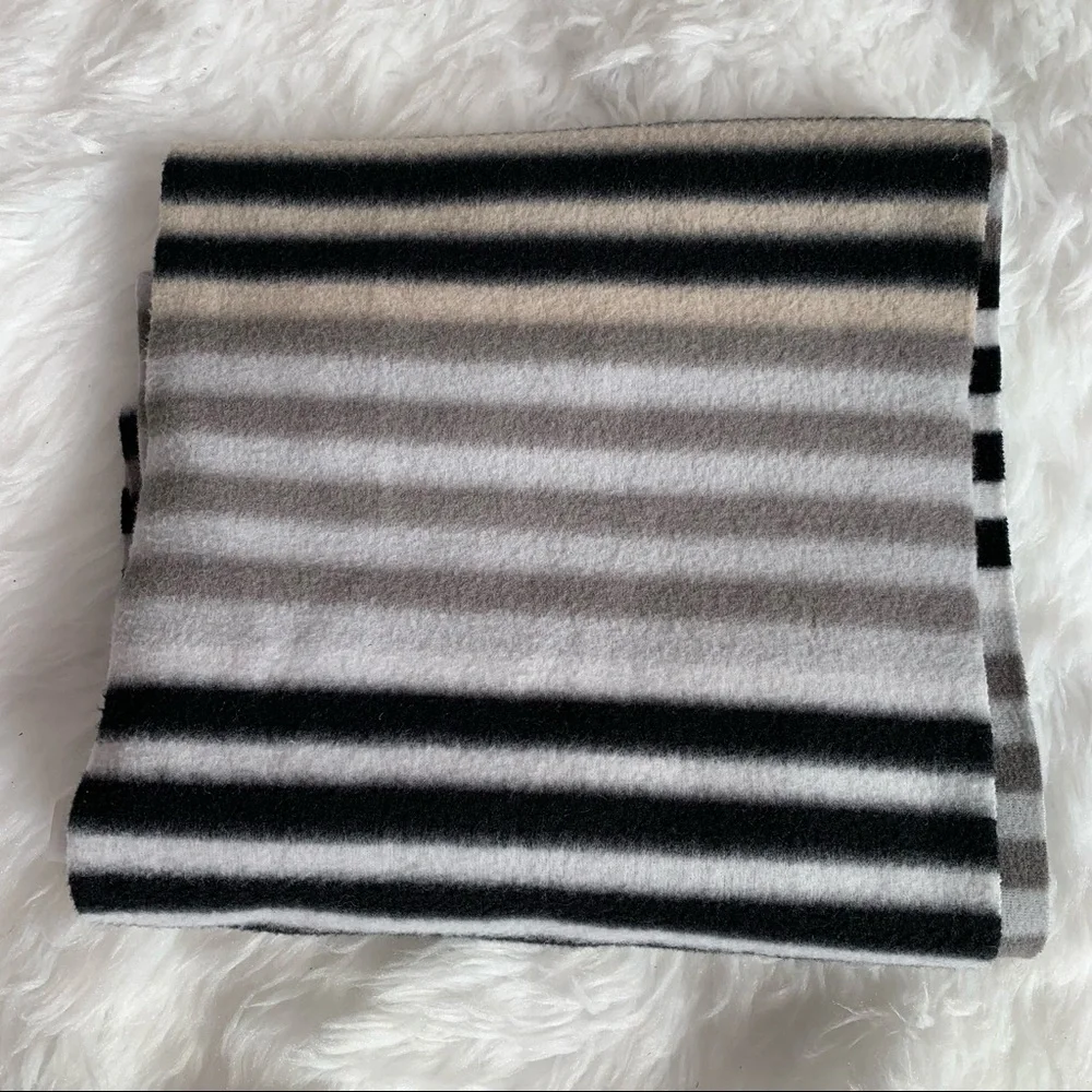 Polar Fleece Striped Infinity Scarf